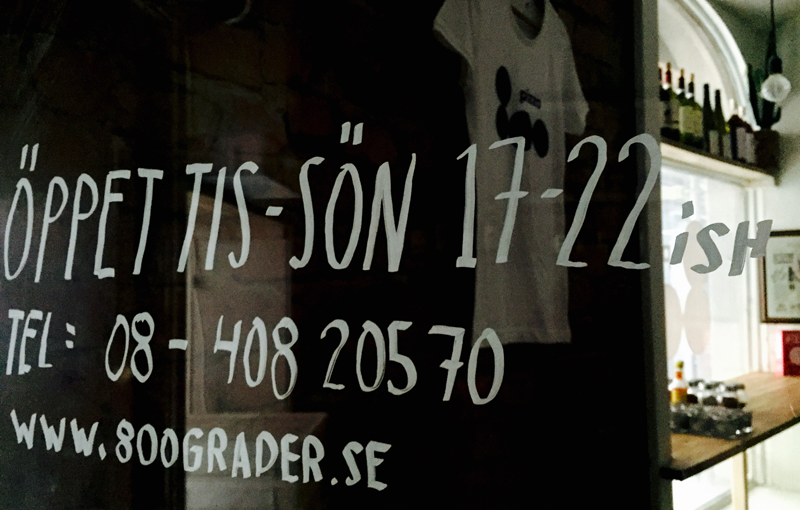 800 grader, öppettider